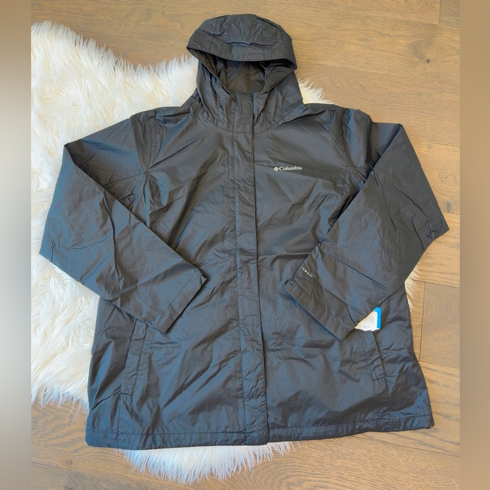 NWT Columbia Women’s Timber Pointe™ 3.0 Waterproof Rain Jacket - Black - 2X